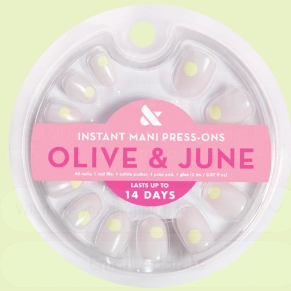 Olive and June Instant Mani Press-On Nails Perfect Serve Extra Short Round 42ct